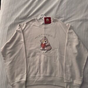 Cream Teddy Bear Sweatshirt | New | Size M